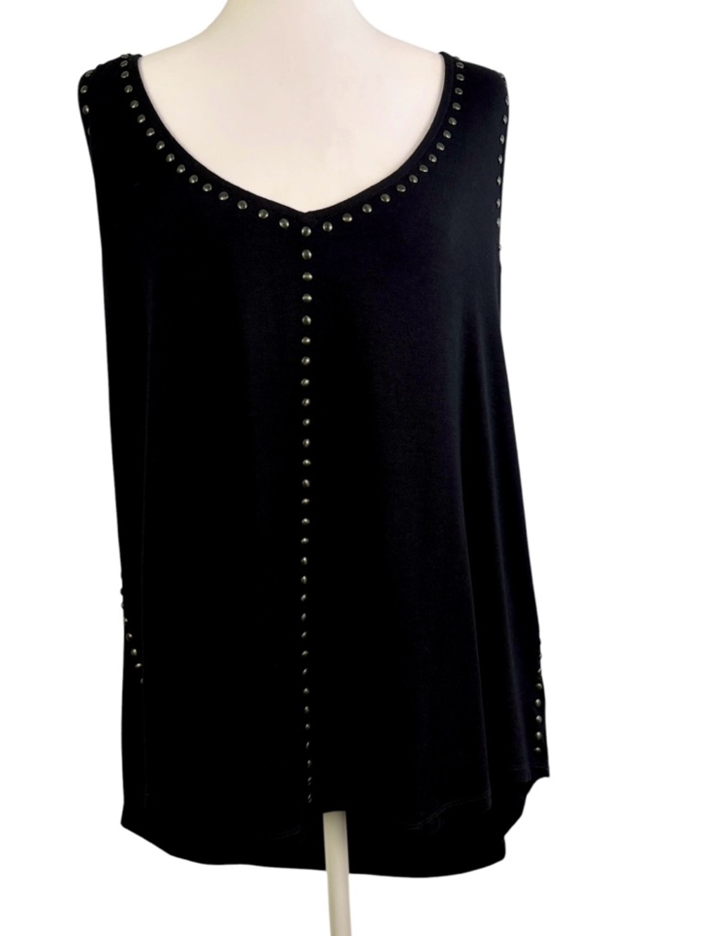 Idyllwind Black Studded V-Neck Tank Plus Size Western Tunic Top Size XXL